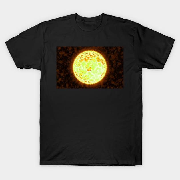 Exploding Sun - Orange T-Shirt by The Black Panther